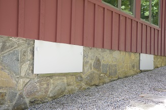 Airtight crawl space doors in Skagway