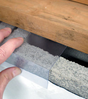 Block wall clear covering for wet crawl spaces in Haines