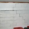 A buckling foundation wall in a Yakutat home.