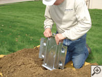 Steel earth anchor assembly installation in Willow.