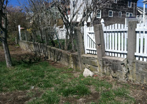 a retaining wall installed in Juneau